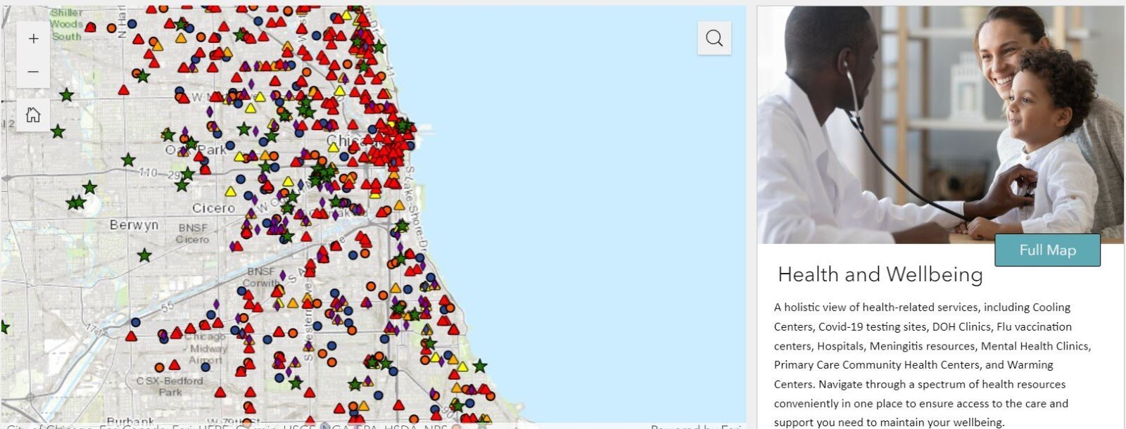 An illustrative example of a GIS map.